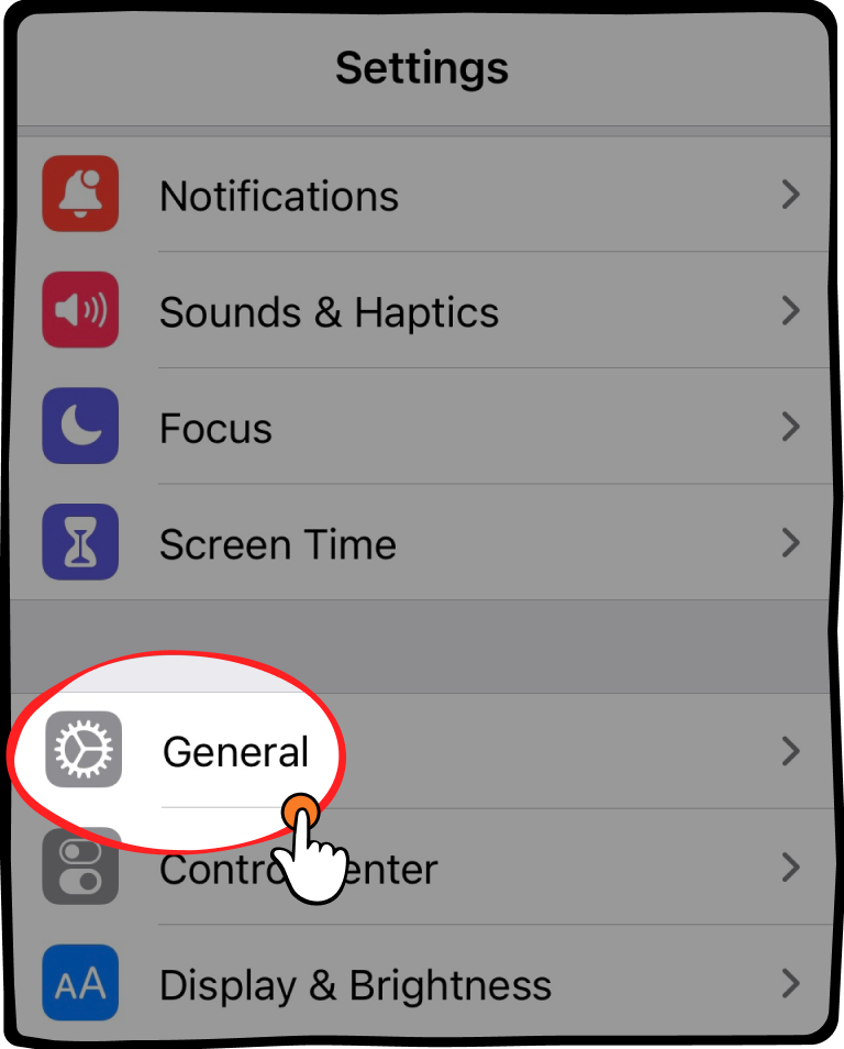 Tap "General" 